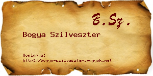 Bogya Szilveszter névjegykártya